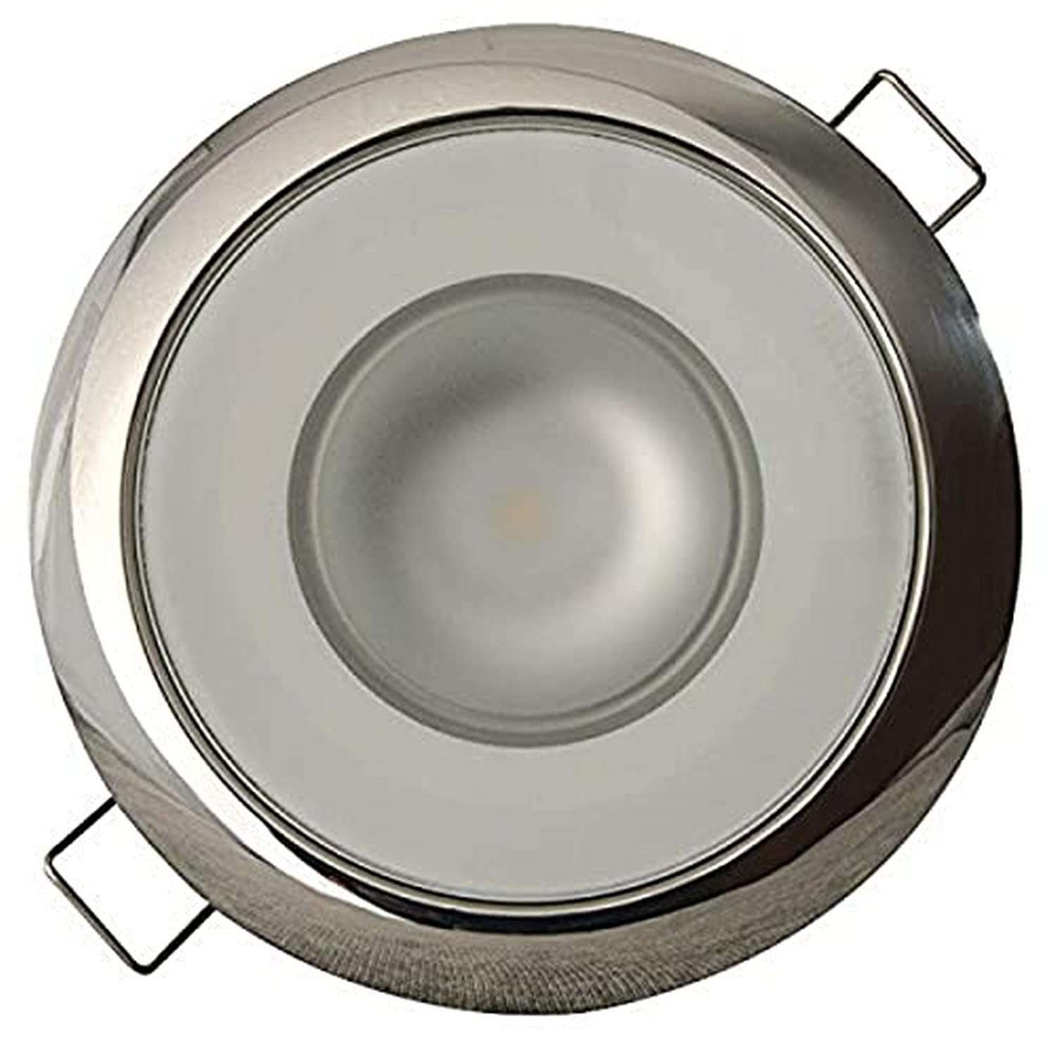 Lumitec Mirage - Flush Mount Down Light - Glass Finish/Polished Ss Bezel 2-Color White/Red Dimming,WBAUVB00976LW00